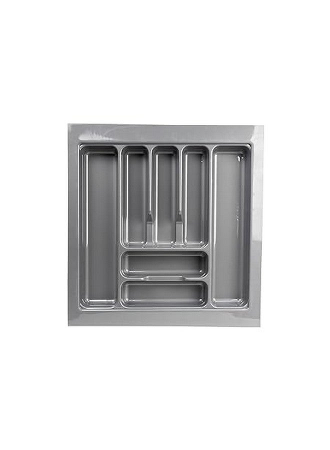 LEVON Cutlery Tray For Kitchen Drawer, Cutlery Stationery Organizer, Moduler Kitchen Basket, Grey, (21 X 19 Inch) - Image 4