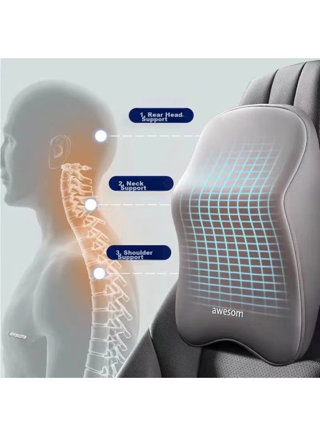 Ornaments Huashi Car Lumbar Support Cushion, Seat Backrest, Car Waist Pillow, Driving Seat Lumbar Support, Waist Support, Car Waist Cushion - Image 2