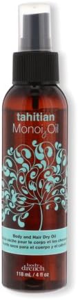 Body Drench Tahitian Monoi Oil Body and Hair Dry Oil Quickly Absorbing Cuticle Oil Body Hair Care Hair Oil Body Moisturiser Hair Oil For Dry Damaged Hair Frizzy Hair and Split Ends Oil 118ml