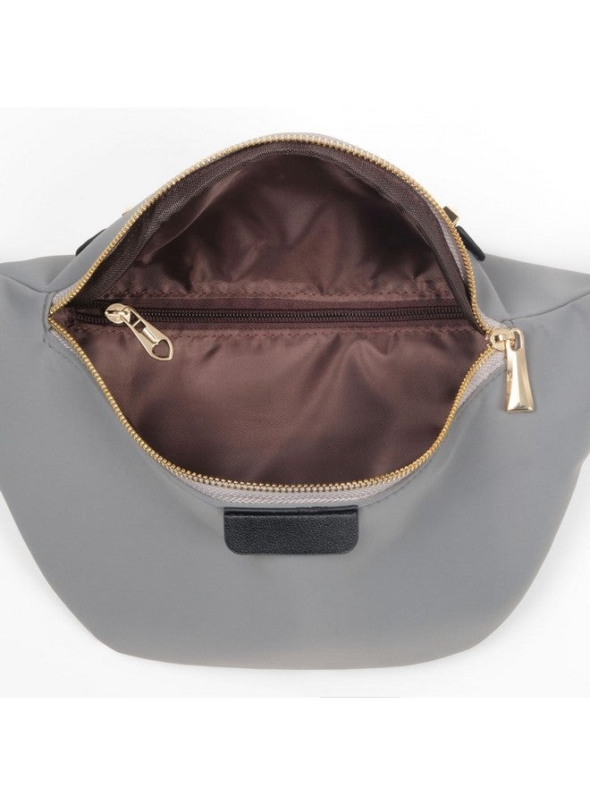 ZODACA Gray Oversized Fanny Pack, Plus Size Crossbody Bag with Adjustable Belt Straps, Fits 42-54 Inch Waist - Image 3