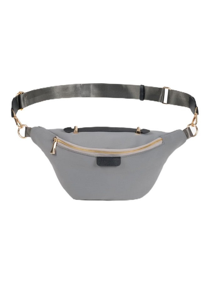 ZODACA Gray Oversized Fanny Pack, Plus Size Crossbody Bag with Adjustable Belt Straps, Fits 42-54 Inch Waist - Image 1