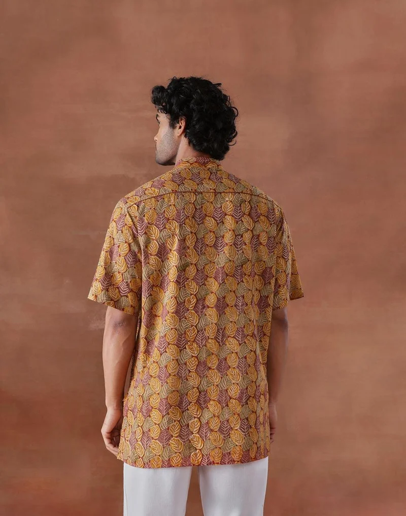 Fabindia  Multi Cotton Kalamkari Printed Short Kurta for Men | Best Price UAE