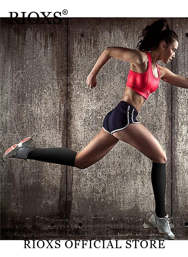 4 Pairs High Compression Socks for Mens and Womens Support Circulation Recovery Athletic Fit Running Splints Flight Travel Boost Endurance Protection Achilles Tendon - Image 3