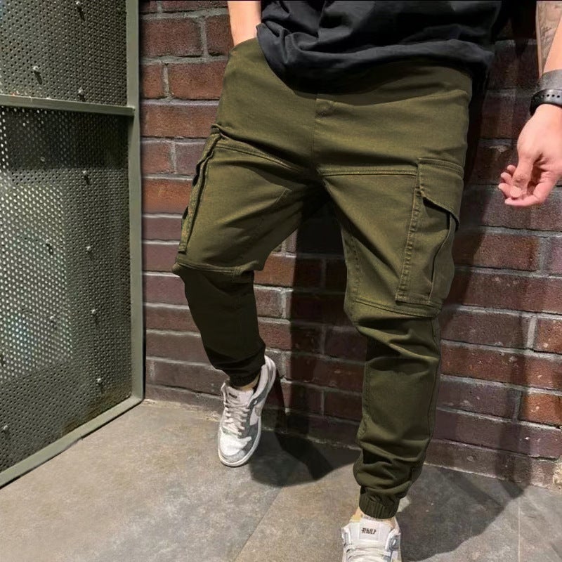 Generic Work pants mens loose casual toe pants 2022 summer new mens pants spring and autumn harem pants men Grey - Image 3