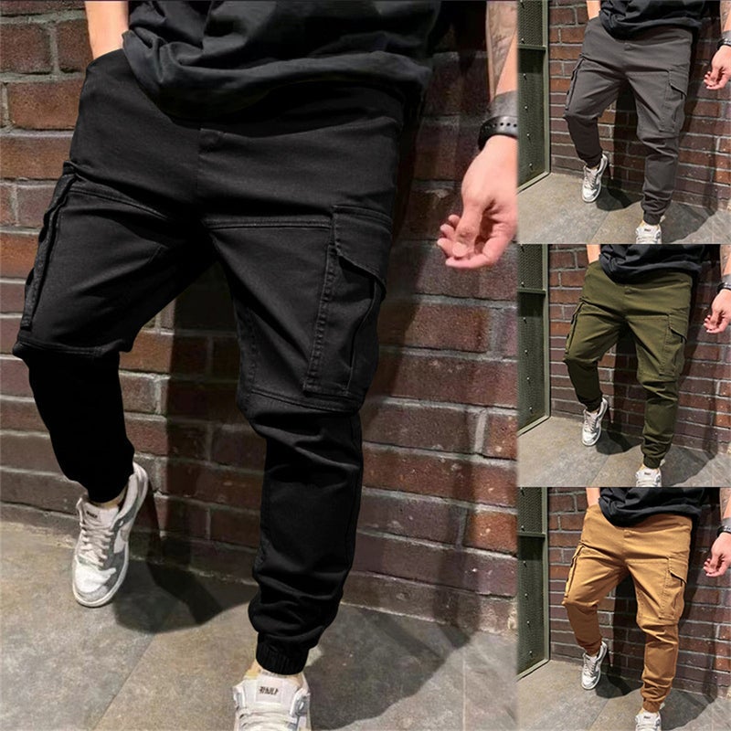 Generic Work pants mens loose casual toe pants 2022 summer new mens pants spring and autumn harem pants men Grey - Image 5
