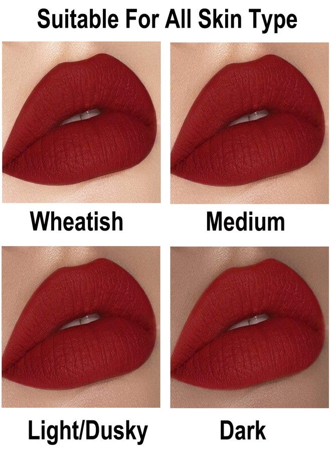 EOD® Soft Matte Kiss Proof Vegan Made in India Liquid Lipstick Long Wearing Set of 2 Lip Gloss(Brick Red, Blood Red) - Image 4