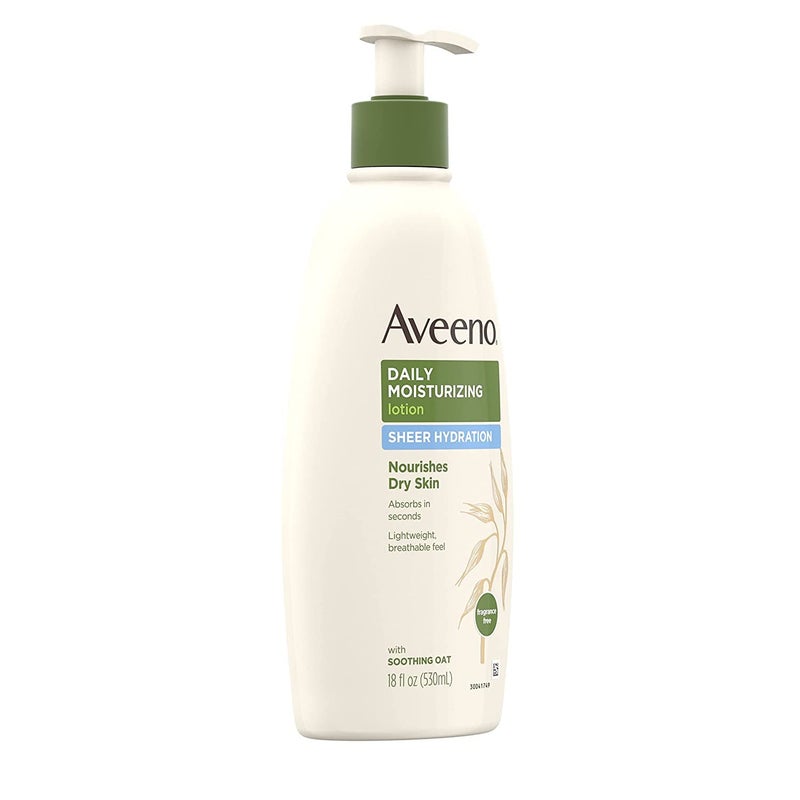 Aveeno Active Naturals - Daily Moisturizing Lotion - Sheer Hydration - Fragrance Free - Net Wt. 18 FL OZ (530 mL) Per Bottle - Pack of 2 Bottles - Image 5