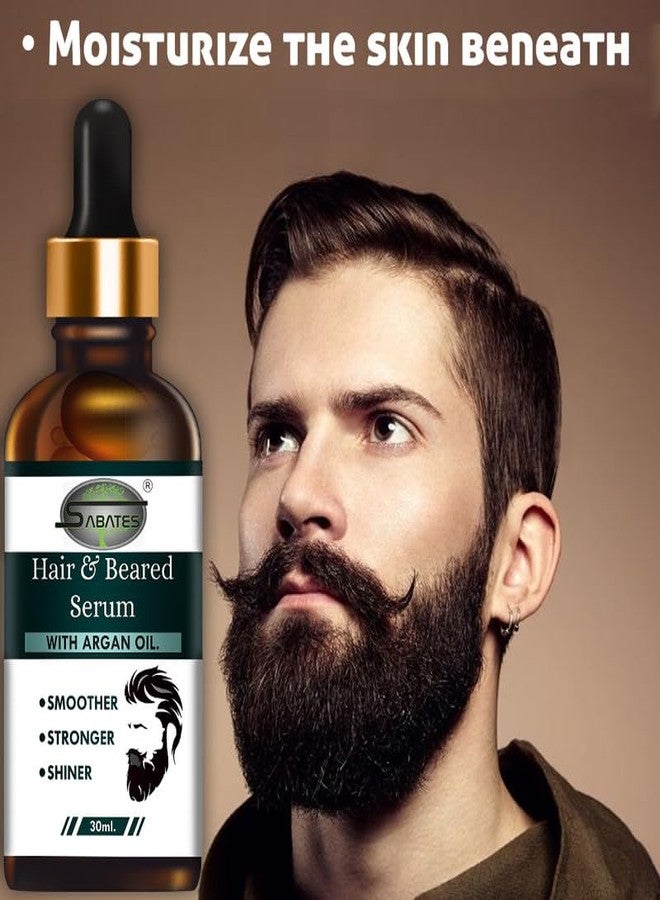 Sabates_Hair & Beared Serum |Beard Growth Oil, Fast Growth, Non Sticky Greasy, Thick Beard, Nourishment |4x More Powerful Beard Growth Oil for a Thicker & Fuller Beard| 60ML (Pack 2) Serum - Image 3