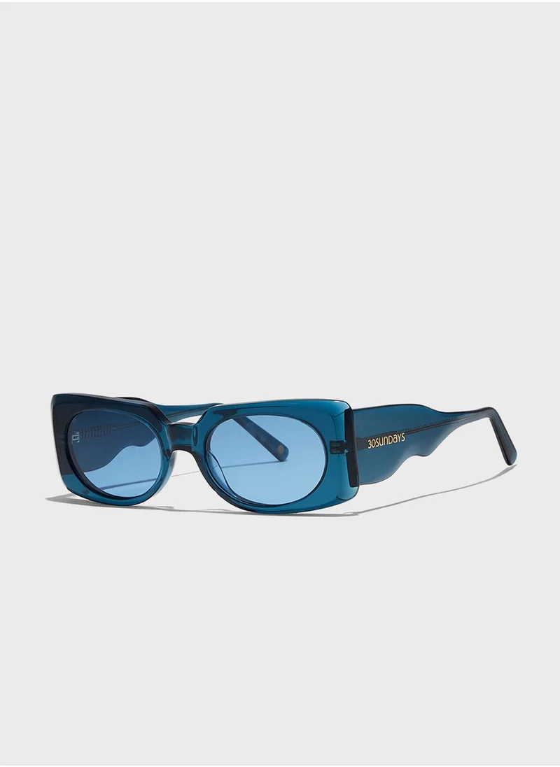 30 سندايز Piper Rectangular Sunglasses