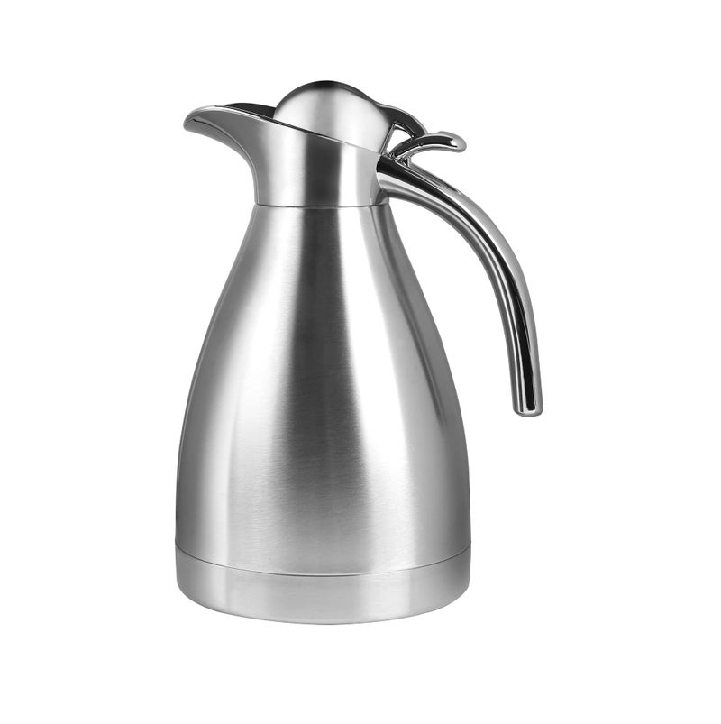 CABAX 34 oz Food-grade Stainless Steel Thermal Carafe/Double Walled Vacuum Insulated Coffee Pot with Press Button Top, 12+ Hrs Heat&Cold Retention for Coffee,Tea,Beverage etc (1.0L) - Image 1