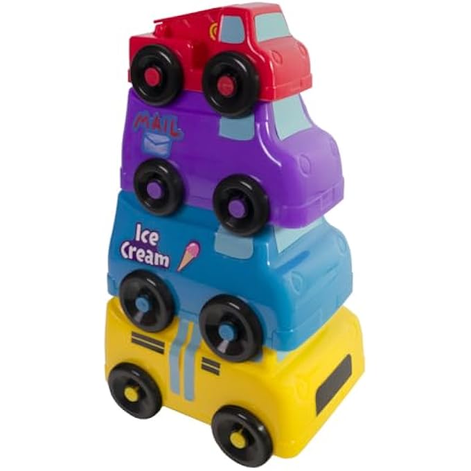 COCOMELON 5060573543729 STACKING VEHICLES, MULTICOLOUR - Image 4