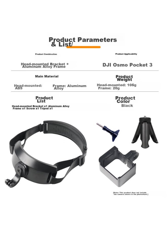 Odd Leaves Qiye Head Strap Mount Bracket Base For Dji Pocket 3 Gimbal Camera Accessory, Compatible With Lingmou 3 Accessory Osmo First Vision Shooting - Image 5