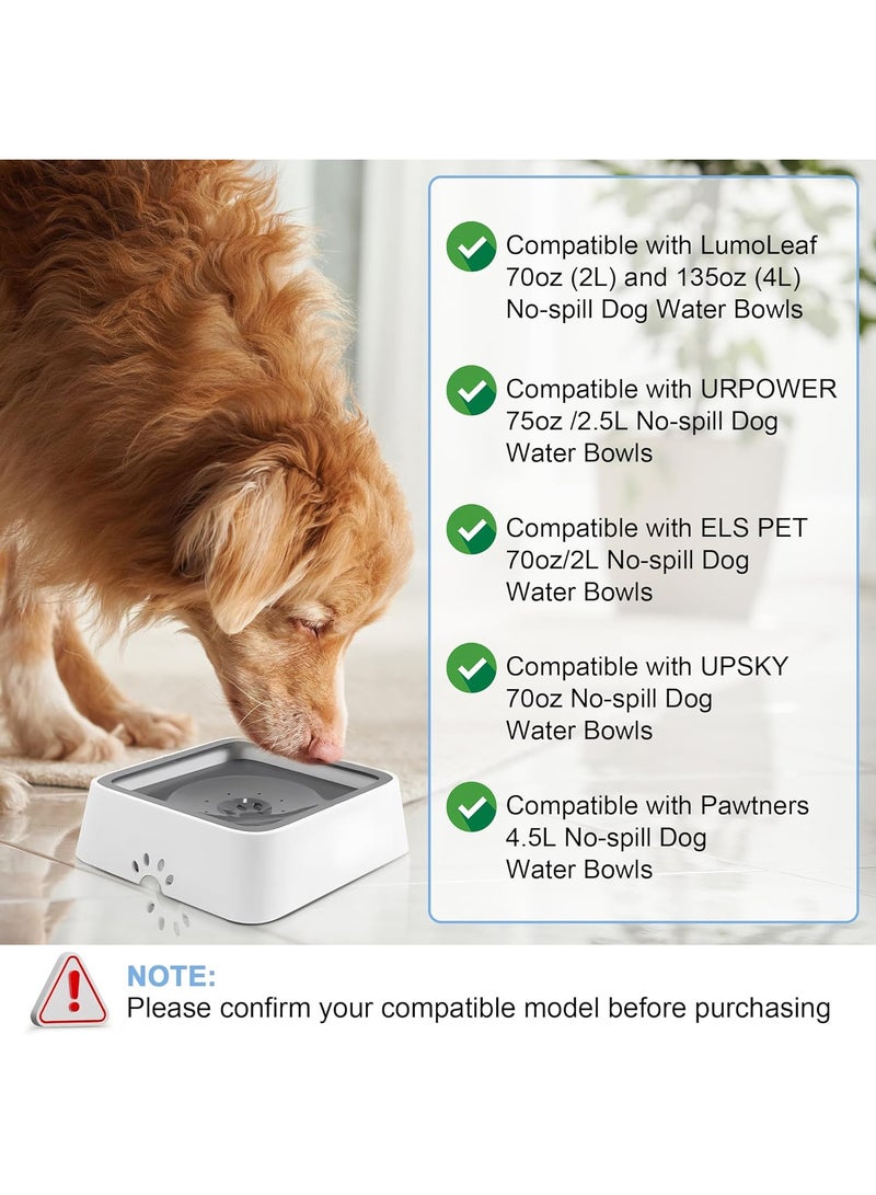 4 عبوات من فلاتر استبدال أوعية مياه الكلاب المتوافقة مع Lumoleaf و Upsky و Urpower و Els Pet و Pawtners ووعاء مياه الكلاب المانع للتسرب وفلاتر الكربون المنشط بقشرة جوز الهند - Image 2