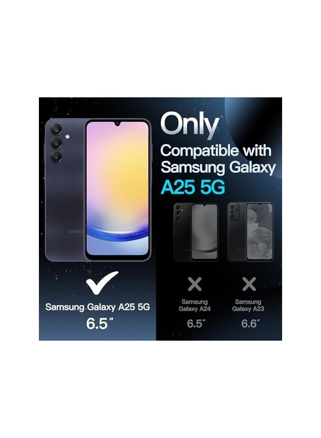 JETech Matte Case for Galaxy A25 5G 6.5-Inch with Upgraded Camera Protection, Translucent Frosted Matte Back Shockproof Protective Phone Cover (Black) - Image 2