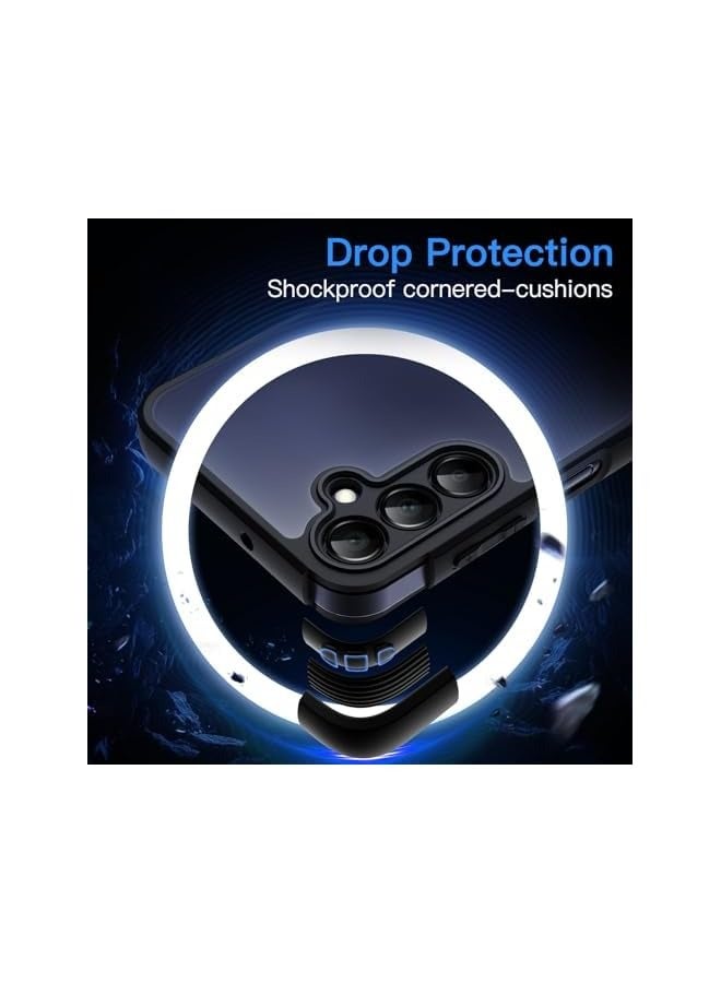 JETech Matte Case for Galaxy A25 5G 6.5-Inch with Upgraded Camera Protection, Translucent Frosted Matte Back Shockproof Protective Phone Cover (Black) - Image 4