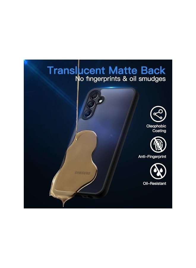 JETech Matte Case for Galaxy A25 5G 6.5-Inch with Upgraded Camera Protection, Translucent Frosted Matte Back Shockproof Protective Phone Cover (Black) - Image 5