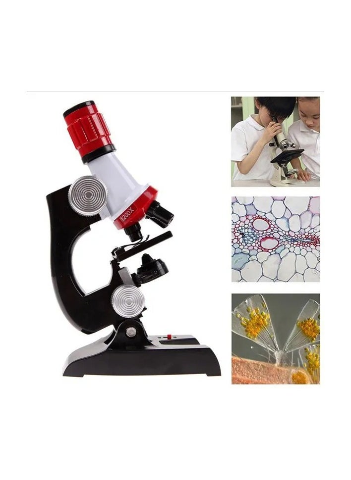 Science Microscope Kids Science Microscope Educational Toy – STEM Learning Kit with Accessories | 100x, 400x, 1200x Zoom  - Image 4