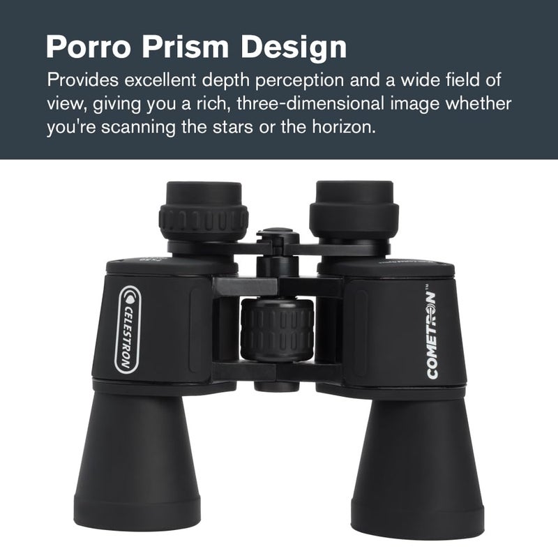 Celestron - Cometron 7x50 Astronomy Binoculars â€“ Entry-Level for Stargazing and Comet Watching â€“ Large 50mm Objective Lenses â€“ Wide 6.6Â° Field of View â€“ Multi-Coated Optics - Image 3