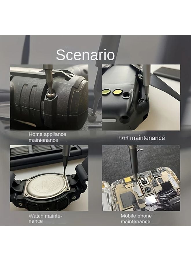 25 في 1 مجموعة مفكات صغيرة سوداء مع رؤوس توركس وفيليبس ومسطحة وبوزيدريف - Image 5