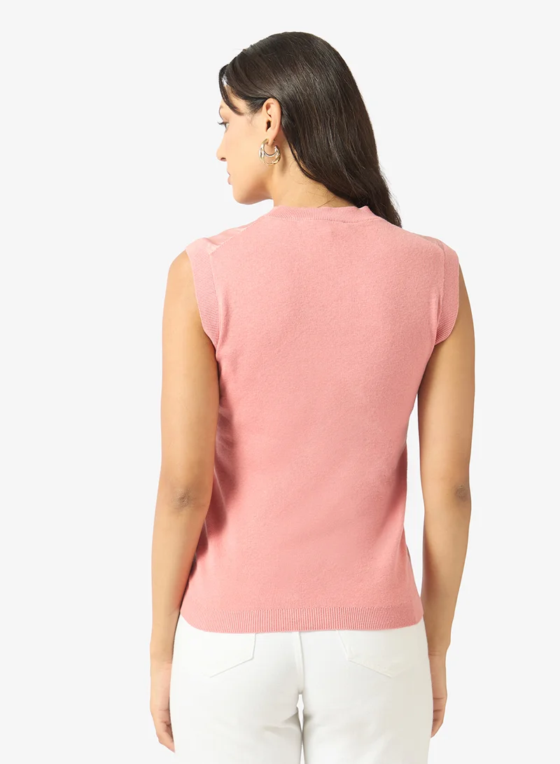 Ted Baker Lysia Floral Printed Front Knitted Sweater