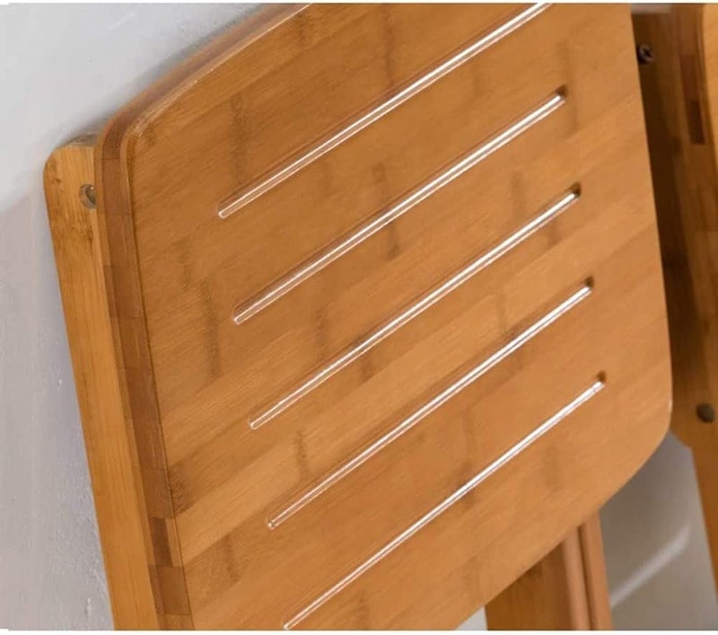 Shower Stool Multifunctional Folding Stool Solid Wood Bamboo for Bathroom Garden Fishing - Image 3