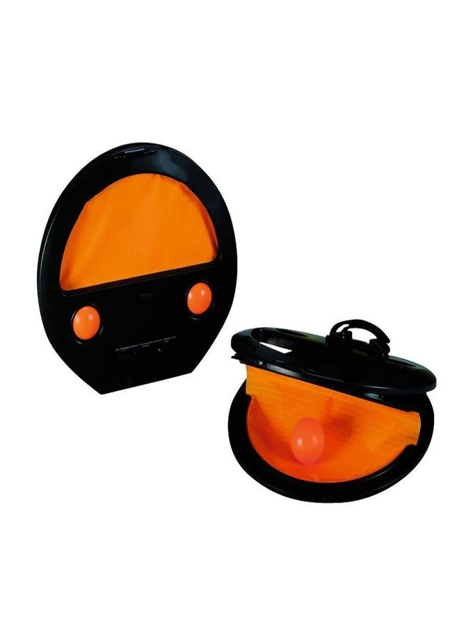 ANAB GI Catch and Throw Ball Game Set, Outdoor Indoor Toy with Catcher and Balls, Black and Orange - Image 1