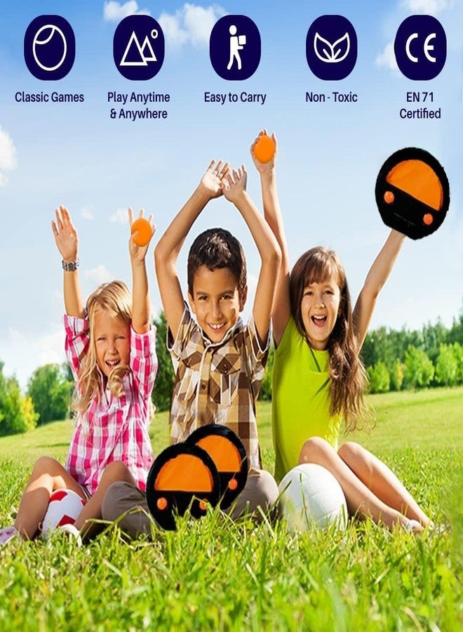 ANAB GI Catch and Throw Ball Game Set, Outdoor Indoor Toy with Catcher and Balls, Black and Orange - Image 3