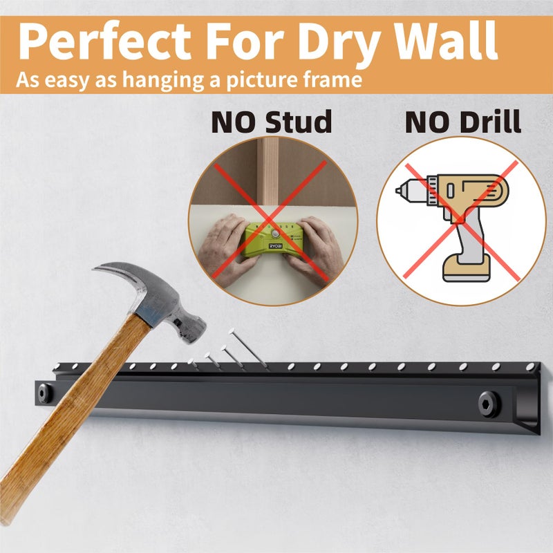 AENTGIU Studless TV Wall Mount, No Drill Drywall TV Bracket Hanger for 32-75 inch Flat Screen TVs, No Anchors, No Stud, Heavy Duty, Renter Friendly, Easy Install with All Hardware Included - Image 5