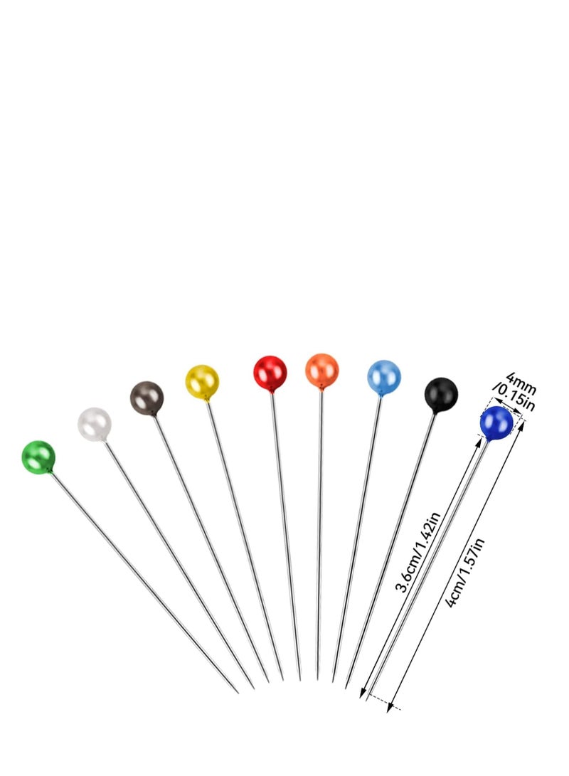 Premify Glass Head Pins Sewing Pins Multicolor Straight Quilting Pins For Dressmaking Crafting Fabric And Jewelry Components, 1.5 Inch (100 pcs) - Image 2