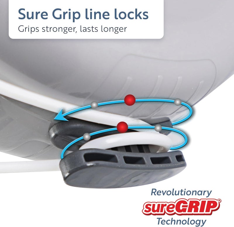 minky Homecare Outdoor Retractable Clothesline - Heavy Duty PVC Coated Line - Energy and Space Saving Removable Laundry Drying Line - 49 Feet (Gray) - Image 4