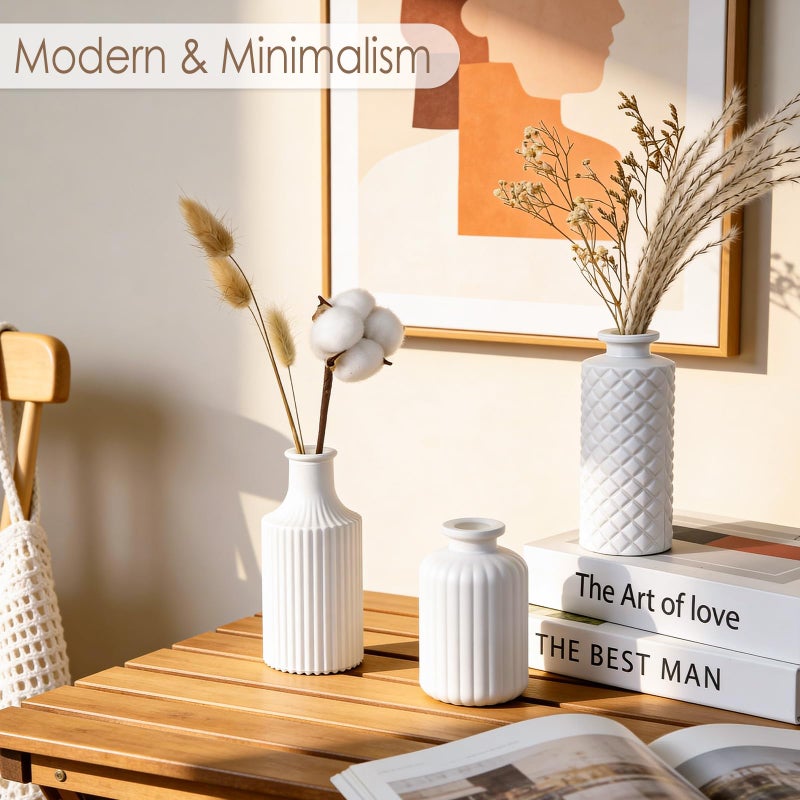 TBWIND Matte White Glass Bud Vase Set of 12 â€“ Small Minimalist Vases for Easy Home Styling, Perfect for Windowsills, Bedrooms, Bathrooms, and Table Centerpiece DÃ©cor - Image 5