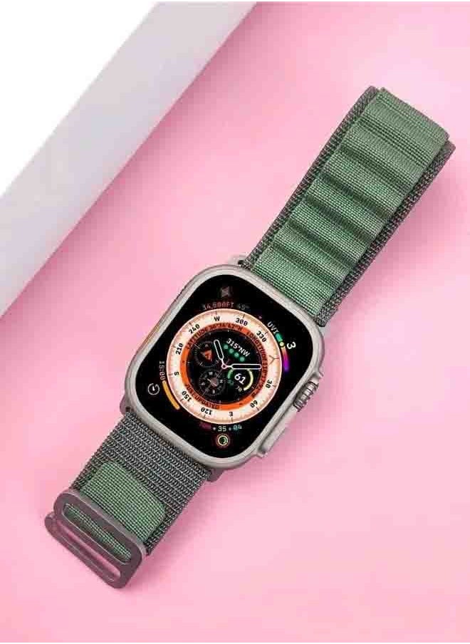 PROVENGE - Replacement Alpine Loop Band Designed For Apple Watch Band 38mm/40mm/41mm Nylon Woven Sport Strap Compatible with iWatch Series 8/7/SE/6/5/4/3/2/1 Adjustable Strap Green - Image 1
