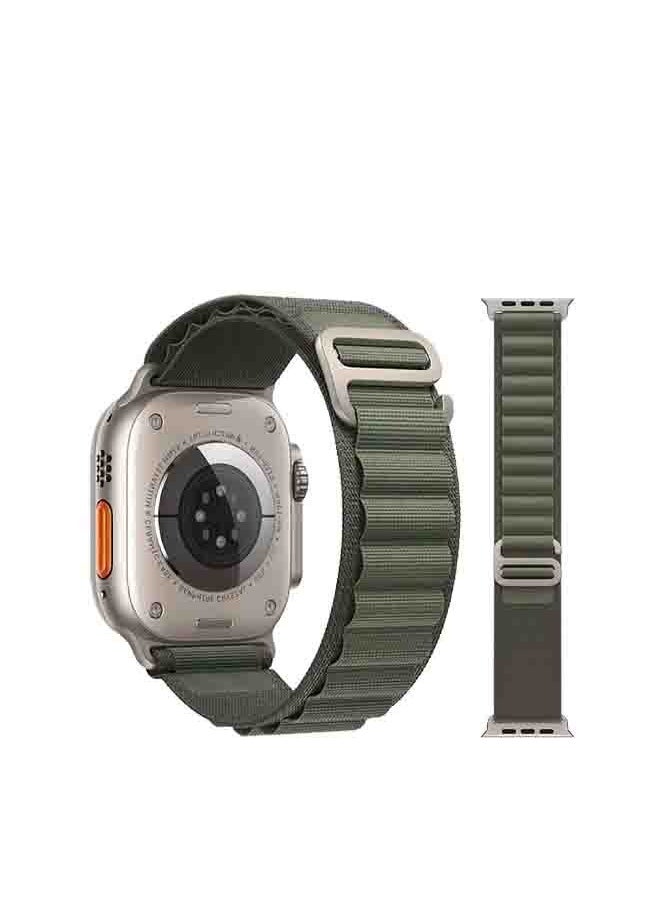 PROVENGE - Replacement Alpine Loop Band Designed For Apple Watch Band 38mm/40mm/41mm Nylon Woven Sport Strap Compatible with iWatch Series 8/7/SE/6/5/4/3/2/1 Adjustable Strap Green - Image 1