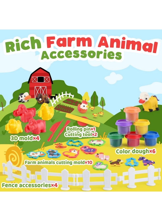 PLAY Farm Animals Clay Sets for Kids Ages 4-8, Color Dough Kit with Animal Molds, Non-Toxic & Safe Toys Gifts for Boys Girls 4-6 - Image 3