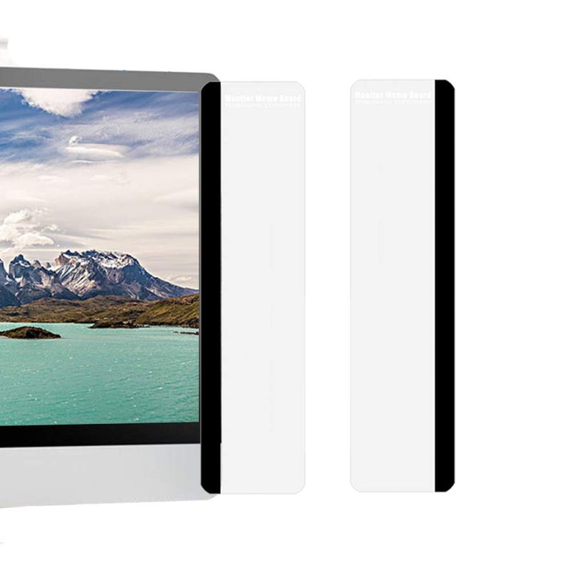 Lechay Monitor Memo Board Computer, Monitor Sticky Note Holder, Acrylic Transparent Message Board for Office 1 Set(Left & Right) by - Image 1