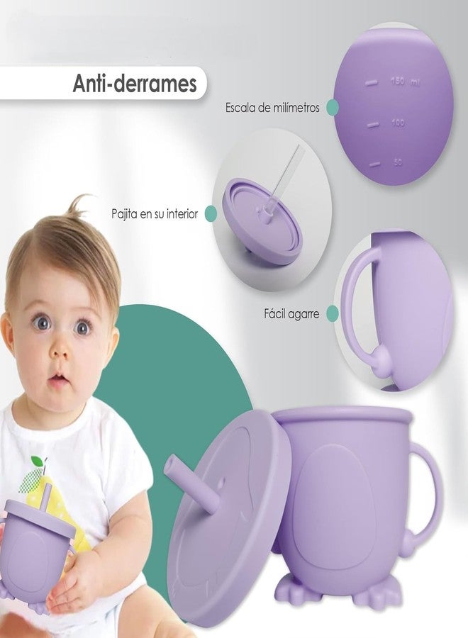 TRIVYOM Baby Feeding Set, 6 Pcs, BPA-Free Baby & Toddler Feeding Kit with, Suction Plates & Bowls Set, Self-Feeding Baby Spoons, Toddler Plates for Baby Utensils 6-12 Months,Tableware Set (Purple) - Image 2