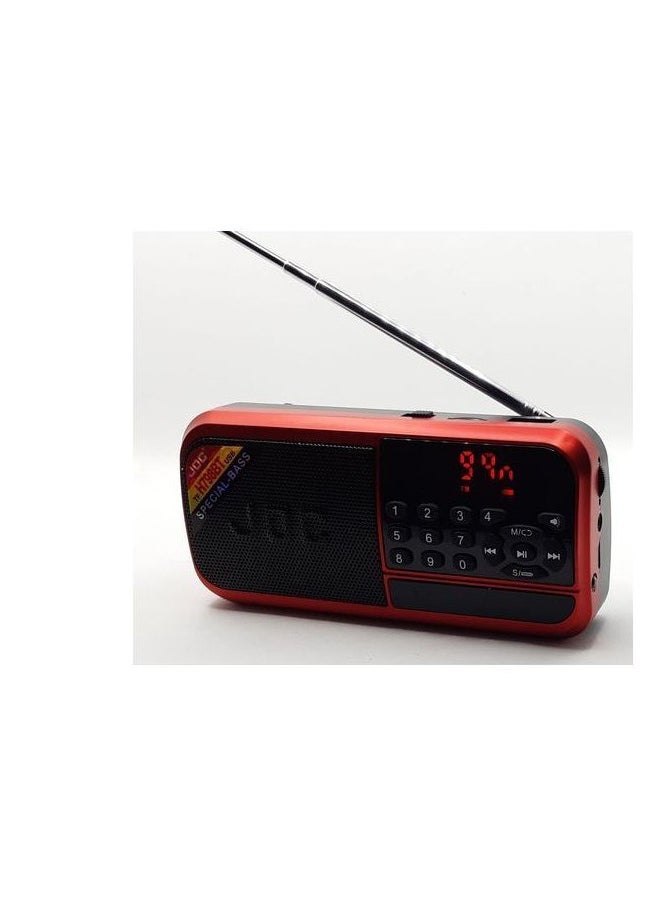 ماركة غير محددة - راديو بلوتوث FM - USB - ذاكرة - أحمر - Image 1