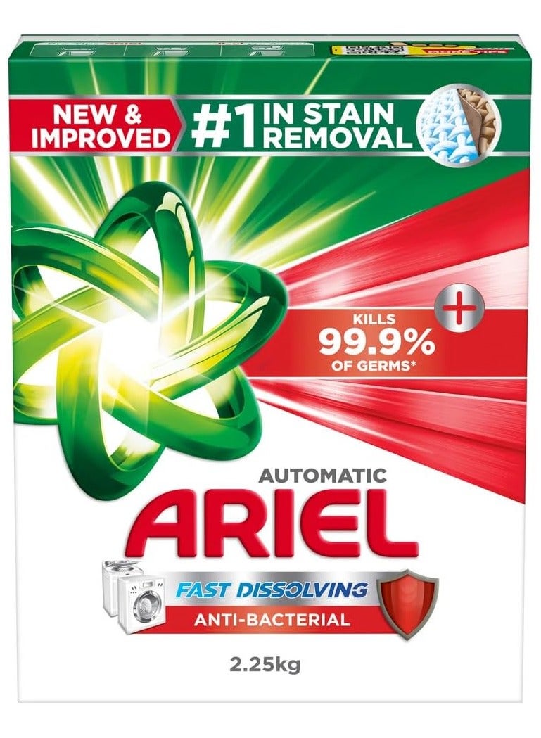 اريال مسحوق غسيل اريال مضاد للبكتيريا سريع الذوبان، 2.25 كجم - Image 1