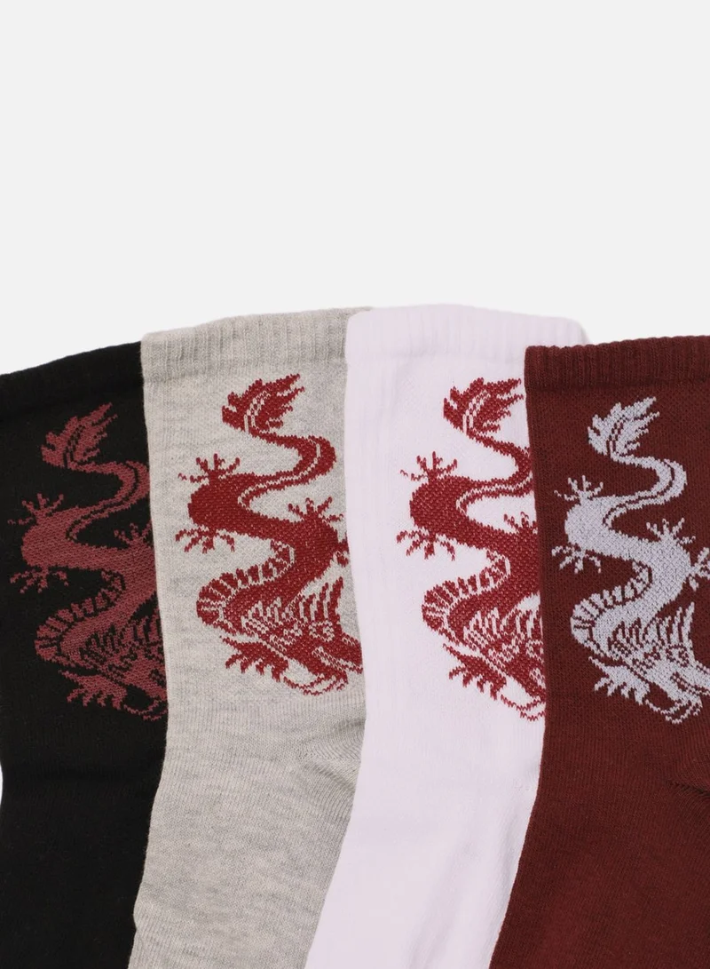trendyol 4 Pack Printed Socks