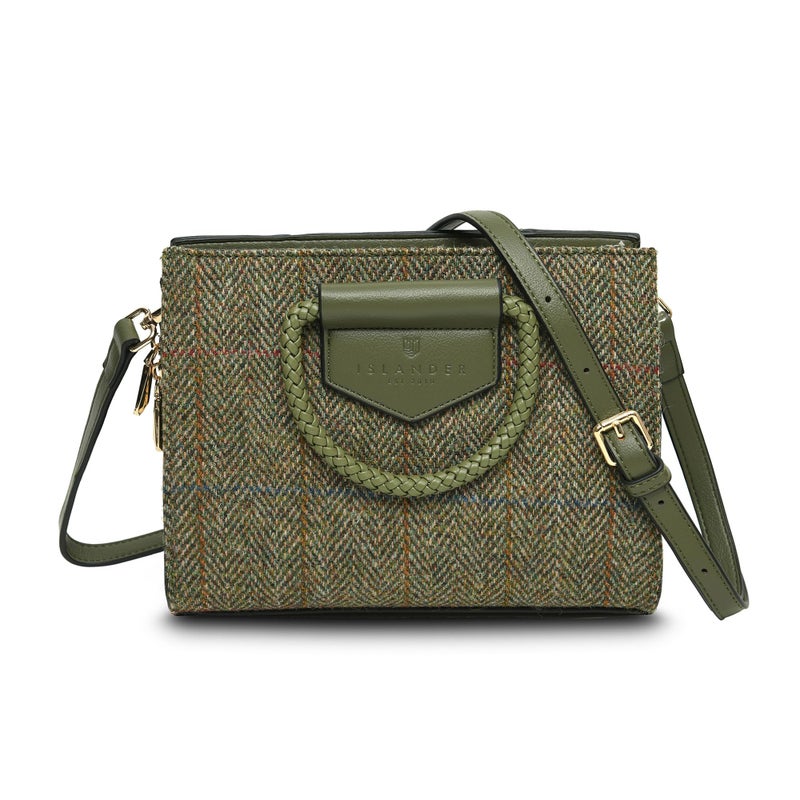 Islander Arran tote, Chestnut Herringbone, L:24cm H18.5cm W:9cm - Image 1