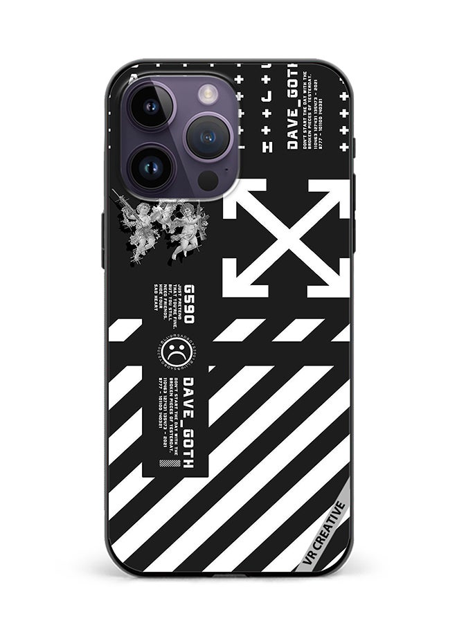 VR CREATIVE Protective Case Cover For Apple iPhone 15 Pro Max Dave Goth Logo Design Multicolour - Image 1