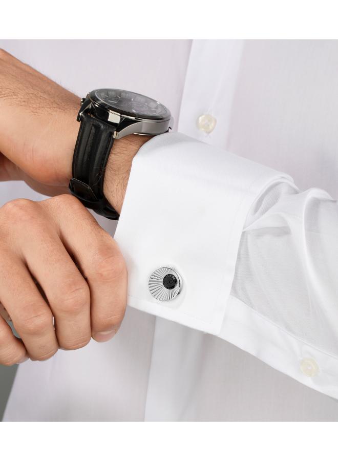 POLICE RADIANT LOGO CUFFLINKS - Image 5