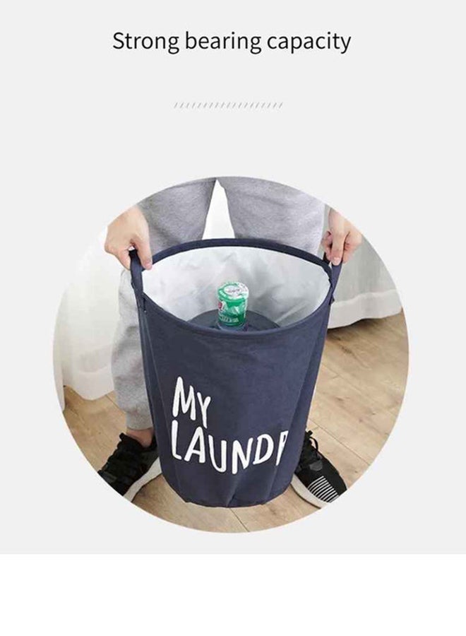 سلة غسيل بتصميم مبتكر على شكل دلو للتخزين متعددة الوظائف أسود/أبيض/أصفر - Image 5