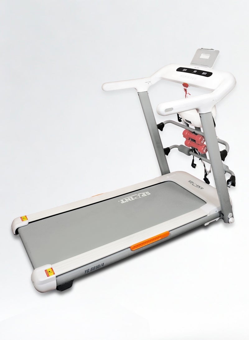 سبرينت YG6010/4 مشاية رياضية بموتور دي سي + جهاز مساج + قرص تويست + بنش تمارين البطن + 2 دامبل – تتحمل وزن 130 كجم - Image 1