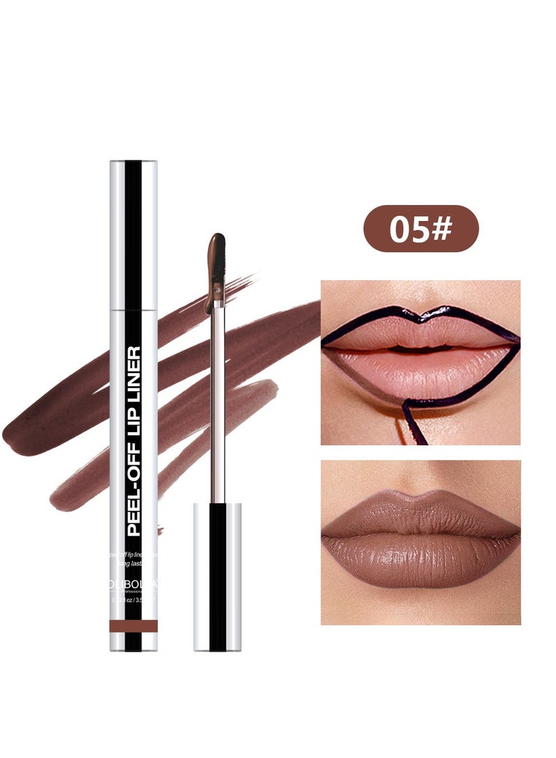 OLIBOLLA Peel Off Lip Liner Stain,Lip Liner Peel Off Lip Liner With Matte Finish, Long Lasting Lip Stain Peel Off Waterproof Plumps Up Lip Colour Lip Liner, Natural Instant Peel Off Lip Stain Set - Image 1