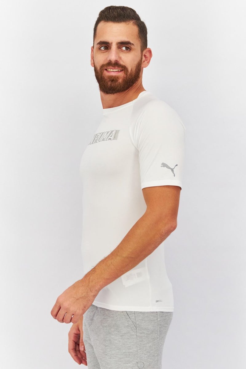 PUMA Men Sportswear Fit Short Sleeves Running Jersey, White - Image 4