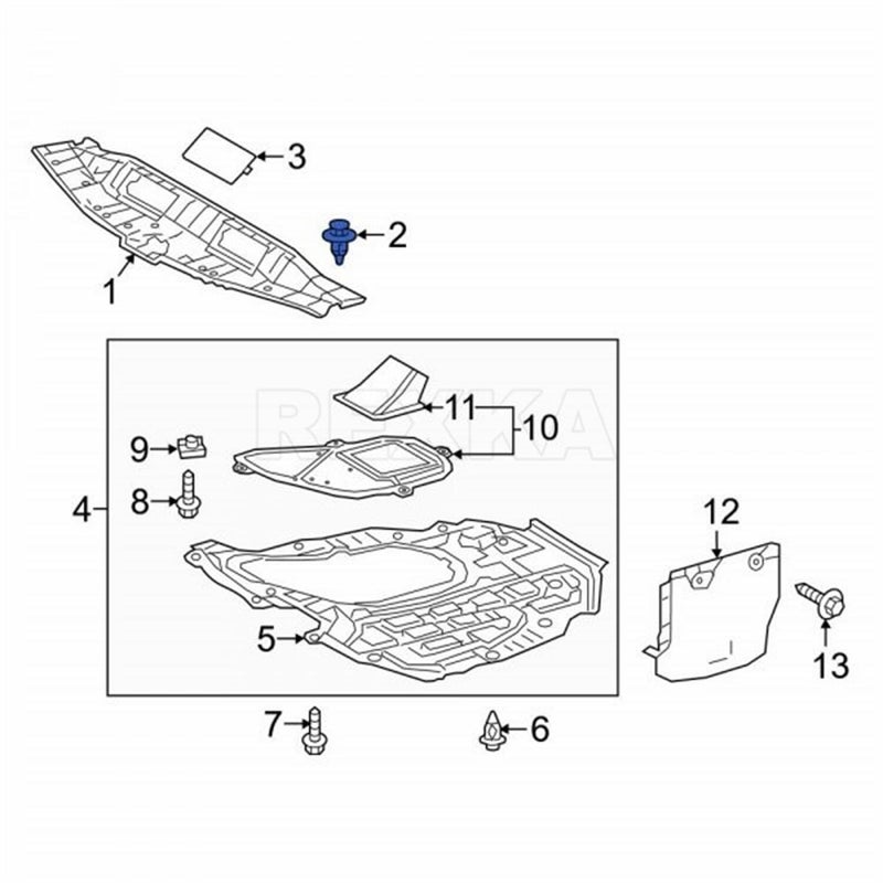 Rexka 30pcs Engine Cover Radiator Support Air Deflector Side Shield Retainer Clip 90467-07217 for Toyota Lexus 4Runner Avalon C-HR Camry Corolla Highlander Land Cruiser Mirai Prius Sienna ES RX UX GS - Image 5