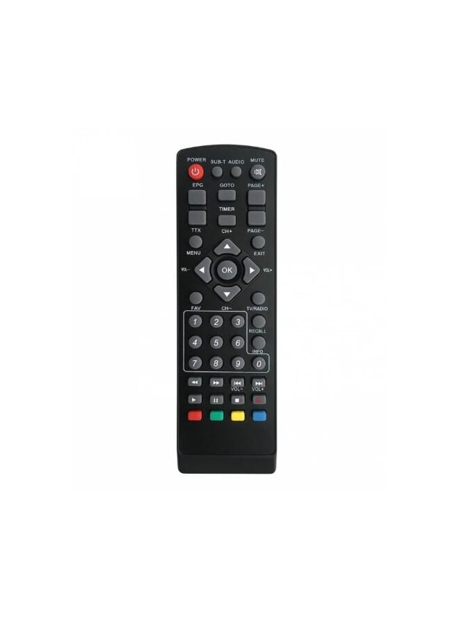 جهاز تحكم عن بعد بديل لجهاز استقبال الأقمار الصناعية باللون الأسود