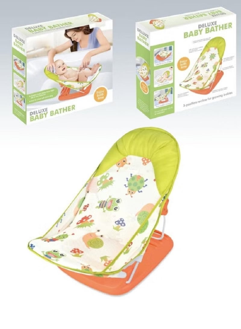 Tiibaby Deluxe Baby Bather, Foldable Bath Support Chair with 3-Position Backrest 0-18 Months - Image 2