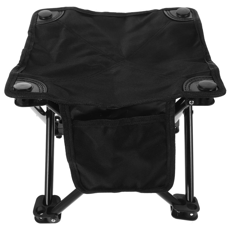 Portable Folding Camping Stool with Side Pocket Lightweight for Outdoor Hiking Fishing Picnic - Image 2